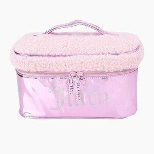JUICY COUTURE Rhinestone Sherpa JuicyLogo Train Case